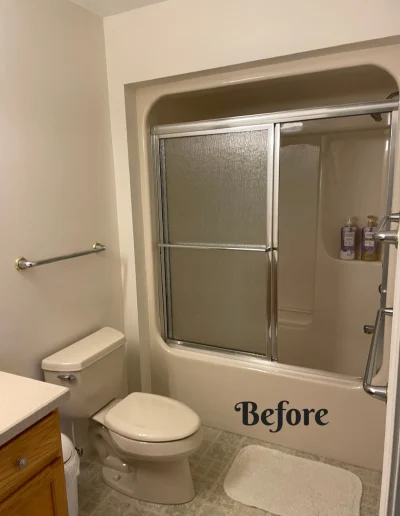 Before picture of bathroom from St Annes Home
